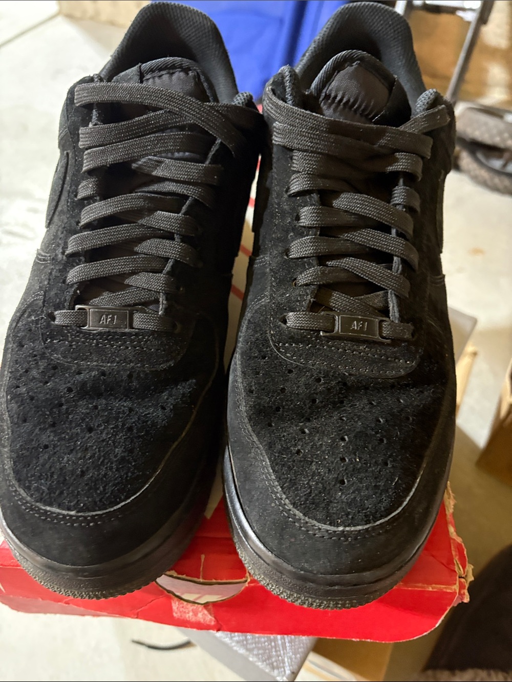 Nike Men's Black Suede Athletic Sneakers